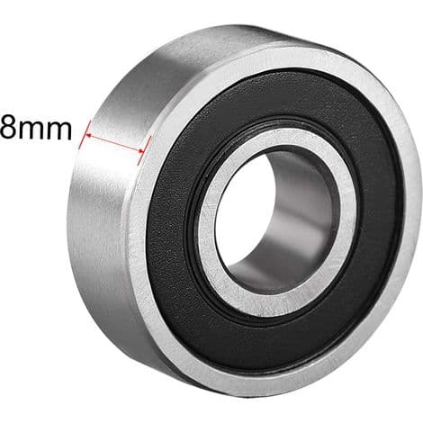 8st Spårkullager 6000RS Dubbeltätade 10x26x8mm Kolstål