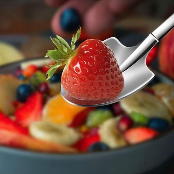 20 skeformede skeer, teskeer i rustfrit stål, små skeer, velegnede til desserter og tedrikke.
