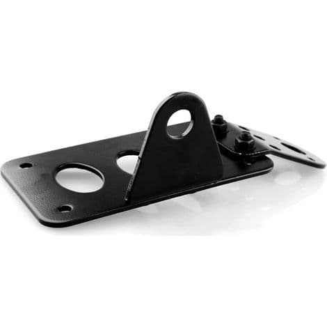 Sort Motorcykel Baglygte Bremse Nummerplade Side Montering Metalbeslag