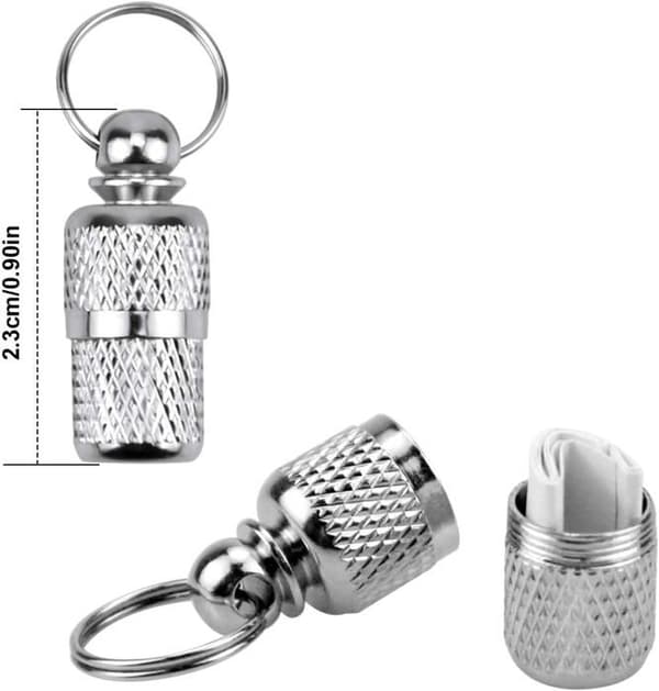 Hund-ID-bricka Hänge - Silver - 5-pack - Rektangulär