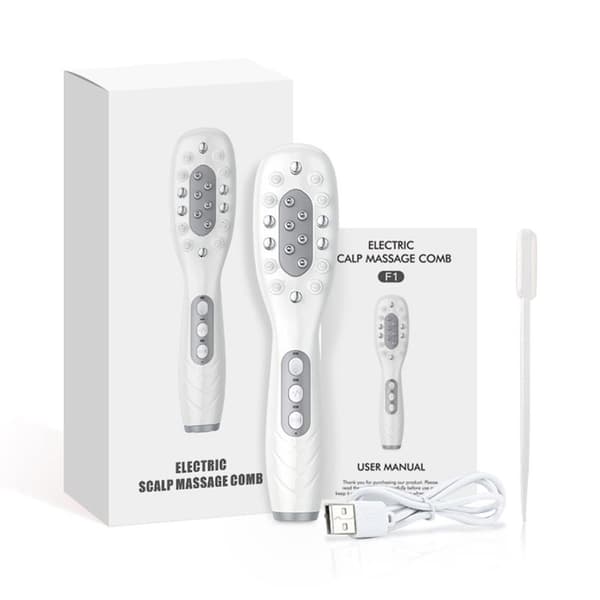 Elektrisk hårmassageborste, elektrisk hårväxtmassageborste | Hårbottenmassager, hårbottenborste för hår, in