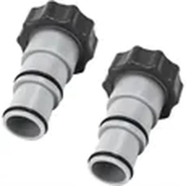 Slangeadaptere, pakke med 2 - Til Intex Pools - 38mm og 32mm - Plastik