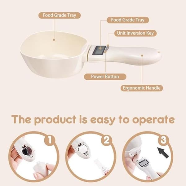 - Digital Kitchen Scale - Multifunctional Spoon Scale - LCD Display - Up to 800g - Accurate Measurements - Suitable for Cooking