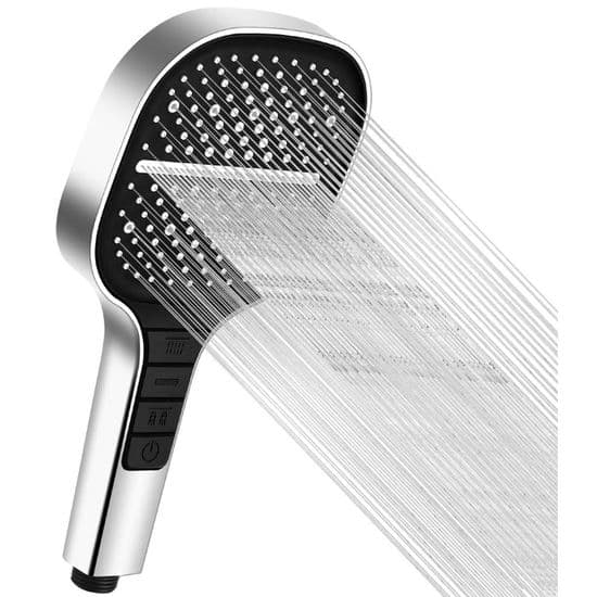 Fyrkantigt högtrycksduschhuvud (silver)