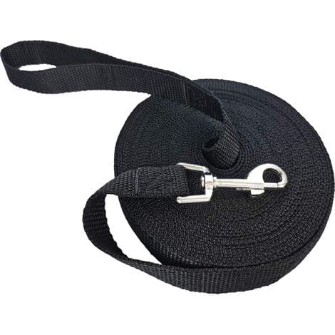 Hundesnor 5m/10m/15m Sort, Hundetræningssnor, Lang Snor til Små til Store Hunde