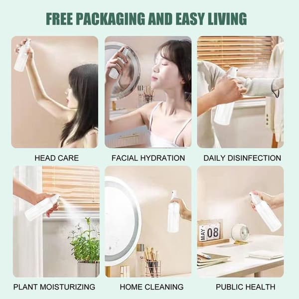 delar - Suihkepullot - Suihkepullo hienolla sumuttimella 100ml - Kirkas suihkepullo - Muovipullopakkaus - Pieni suihkepullo Minimatkapullo