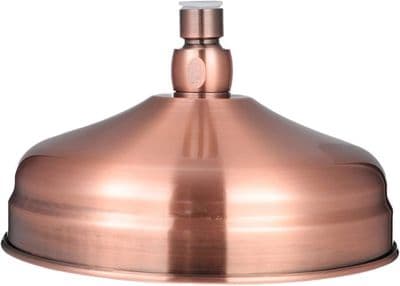 Retro brusehoved, 20 cm (8 tommer) diameter, fast højtryksbrusehoved, regnbruserhoved (rosaguld)