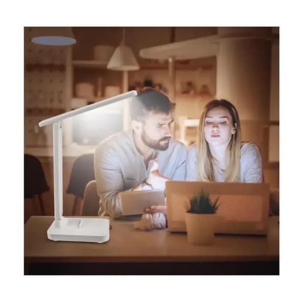 LED Skrivebordslampe - Ikke specificeret - Sammenfoldelig - 3 Farver - Dæmpbar - USB Genopladelig