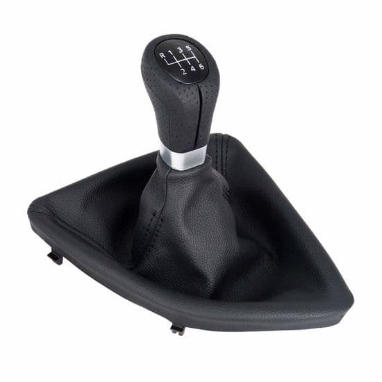 A277-1 Perforeret læder gearknop sort 6 gear kompatibel med BMW 1-serie E81 E82 E87 E88 udskiftningsknop