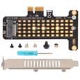 NVMe PCIe-kort, M.2 til PCIe X1 Riser, Fuld Højde Deflektor, NVMe PCIe-adapter til Windows Computerboks
