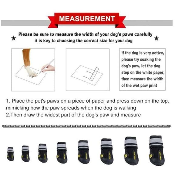 Hundskor, 4-pack - Slitstarka - Halkfria - Storlek 7