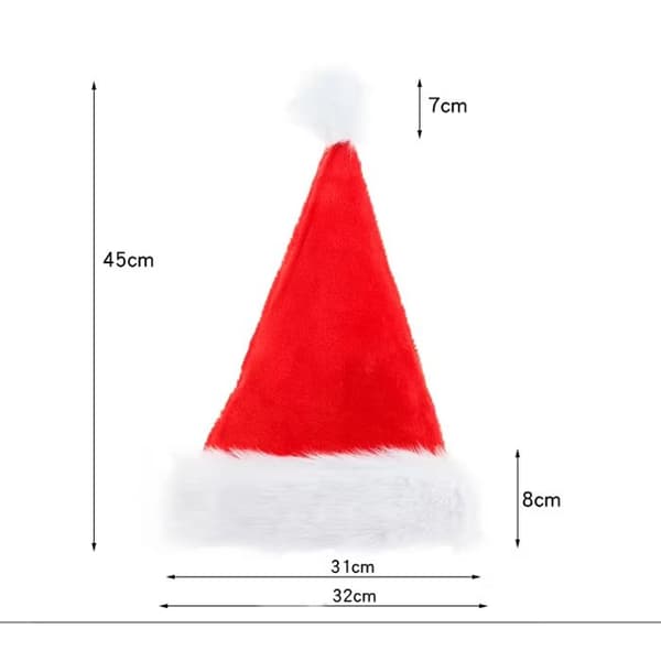 Sæt med nissehuer til voksne, behagelige og bløde julefester, klassisk julegave