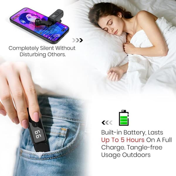 Auto Clicker Smart Compatible with iPhone, iPad, Android and TikTok, Automatic Pointing Device with 107 Adjustable Speeds, Rechargeable,