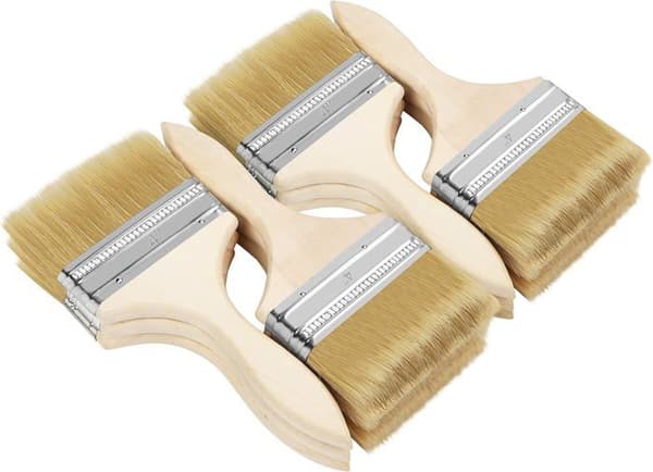 Väggmålarpenslar (12-pack) Penselbredd 101,6 mm Total längd 21,5 cm Platt professionell målarpensel