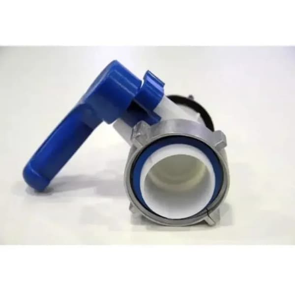 Perhosventtiili - S60x6 - 2 tuumaa - HDPE - 70mm mutteri - 1000 litran IBC-säiliö