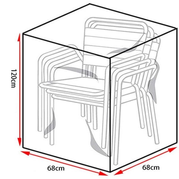 120x68x68cm Vedenpitävä 210D Puutarhatuolin Suojapeite - Musta