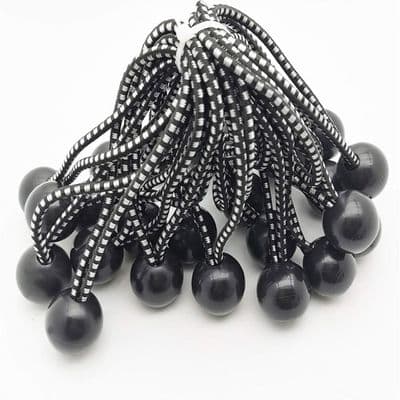 25 elastiske gummibungee-snore, 140 mm, til telte, presenninger og plakater