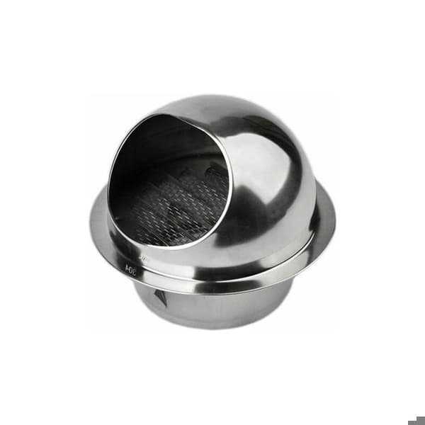 Rund 100 mm udluftningsrist - Rustfrit stål - Rustbestandig - 2 stk.
