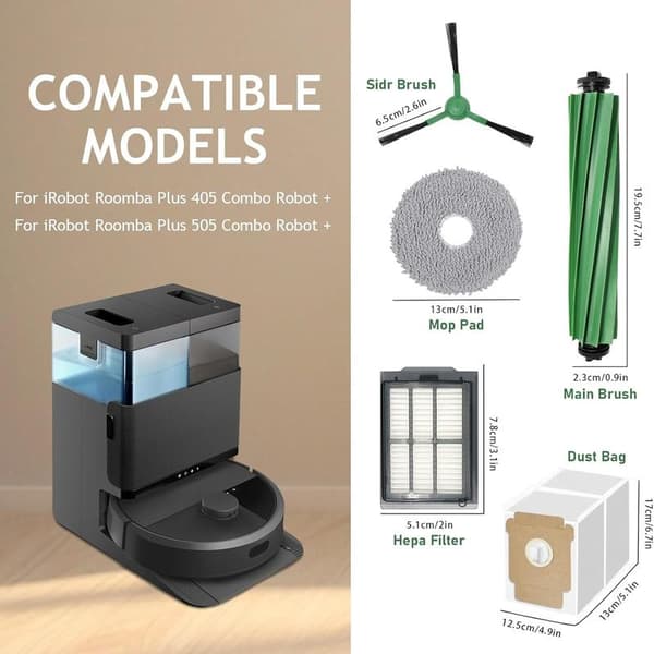 Reservedele til iRobot Roomba Plus 405/505 Combo støvsuger - Hold dit hjem rent og friskt