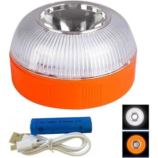 V16 Nødlys, Magnetisk Base, 360° LED Advarselsblink til Biler og Motorcykler