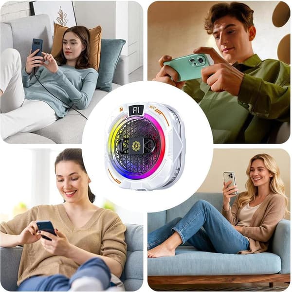 Mobile Phone Cooler, Magnetic Mount - Semiconductor with Adjustable Temperature Control | for Men, Teachers, Meetings, Video, Live Streaming