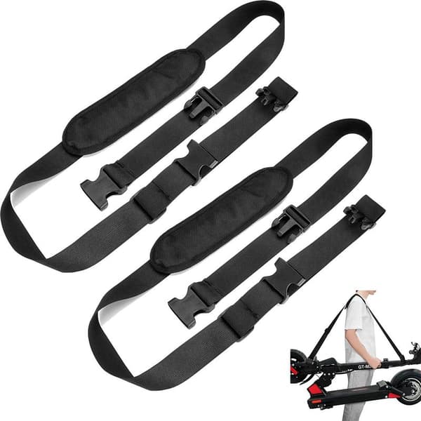 2-pack Scooter Straps, Adjustable Scooter Straps and Extra Thick Non-Slip Shoulders, Scooter Straps for Beach Chairs, Balance Bikes