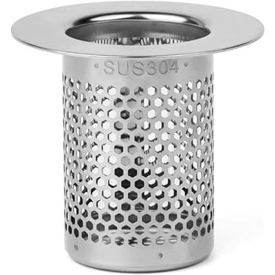5 cm afløbssi - rustfrit stål - anti-tilstopning - poleret