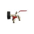 Dobbelt havehane, IBC-adapter - Messing - Flere farver - 1000 liter