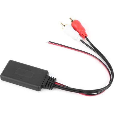 Universal trådløs Bluetooth-moduladapter, AUX Audio 2 RCA hjælpekabel, bilradiostik