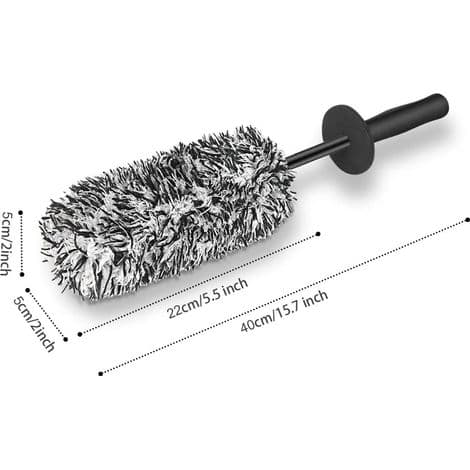 Bilfælg børste, mikrofiber rengøringsbørste, bilfælg børste til fælge uden metaldele, ingen ridser, aluminiumsfælg børste