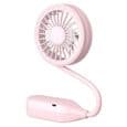 Sammenfoldelig Lommeventilator, Miniventilator, USB Genopladelig Ventilator, Lydløs Ventilator til Hjemmekontor
