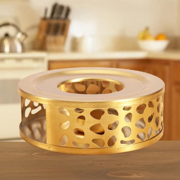 Perforated Stainless Steel Tea Warmer - Tealight Warmer for Tea, Compatible with Various Teapots Gold