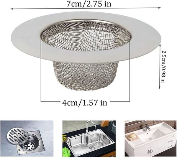 Diskbänksil i rostfritt stål - Rostfri - 2 delar - 7 cm diameter