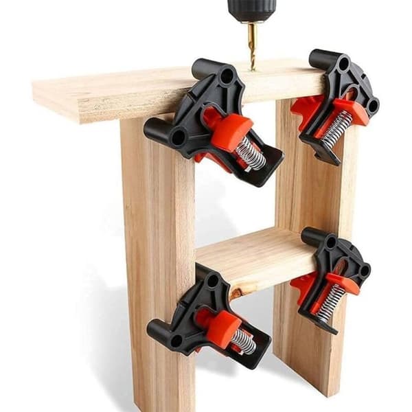 Retvinklet klemme, 4-pak - 60/90/120 grader - Flere farver - ABS og stål