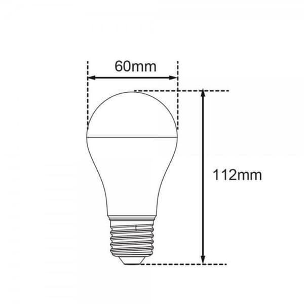 LED-lampa - E27 - 9W - 806 lm - Kallvit 6400K - 10-pack