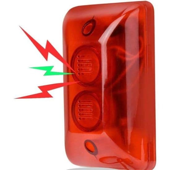 12V DC trådbunden blixtsiren, larmhorn