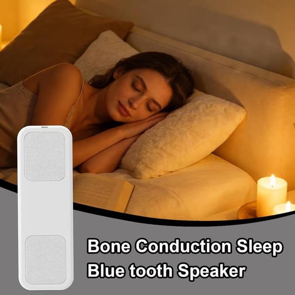 Bone Conduction Pillow Speaker, White, Grey, for Audio Use, Bone Conduction Pillow Speaker for Audio Transmitted via Pillow Vibrations
