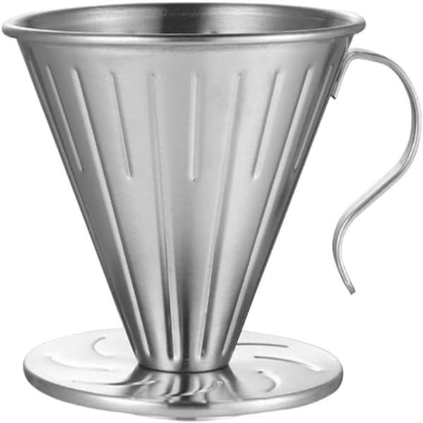 Kaffefilter i rustfrit stål - Genanvendeligt kaffedrypfilter Kaffefilterholder
