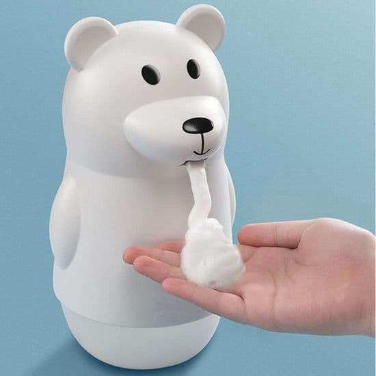 Automatisk sæbedispenser, sødt bjørnedesign - 300 ml - USB genopladelig - Infrarød