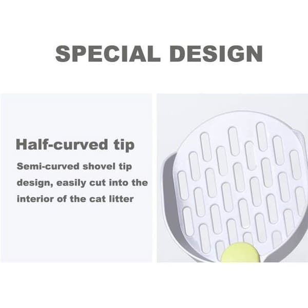 Kattsandsspade, 2-pack - ABS-plast - Flerfärgad - Ergonomisk