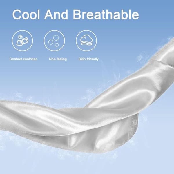 Pillowcase, ice silk, pillowcase, soft, breathable, both ice silk pillowcases with hidden zipper (M, 20 x 29 inches)