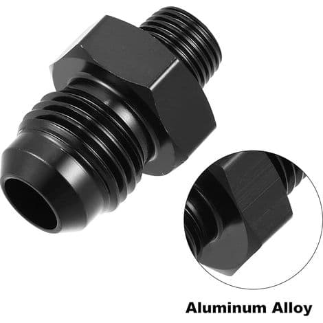 4 stk. AN6 han til 1/8\" NPT han bil flare reducer slangefitting sort
