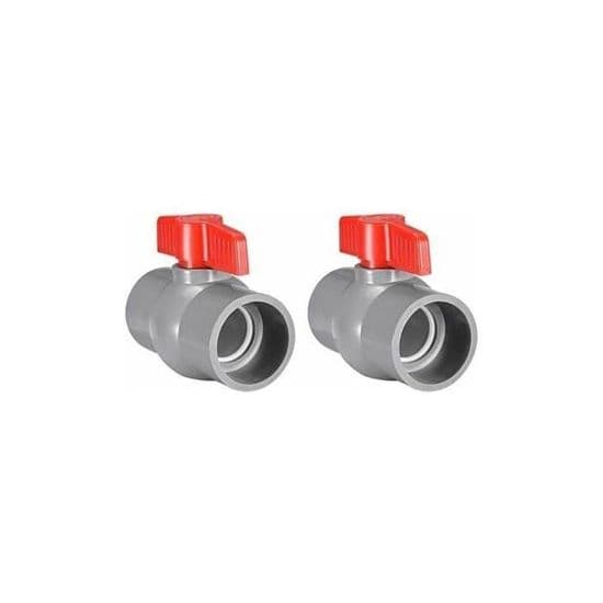 PVC kulventil plastkulventil 50mm aesap thsinde 2 st.