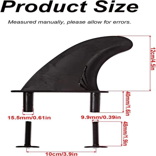 3-delt surfebrettfinne, TPR Surfe Thruster Surfefinner med Skruer Surfebretttilbehør for Surfeentusiaster