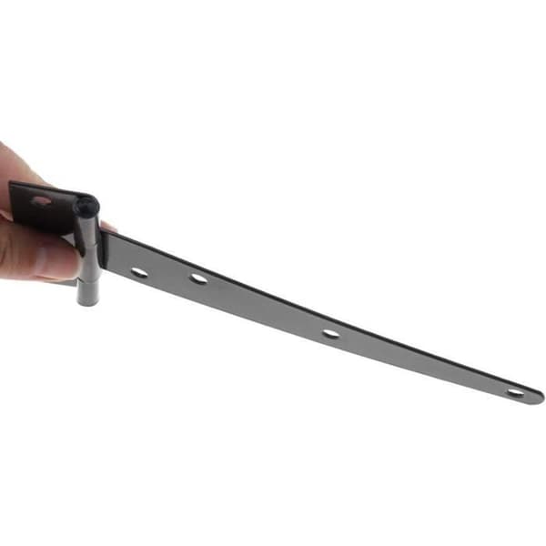 T-hængsler til haveskur - 152 cm - Robust - Smedet stål - Rustfrit - Sort
