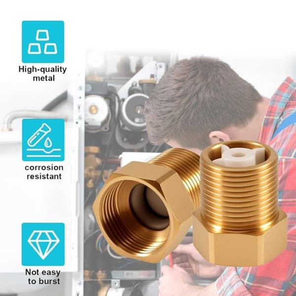3/4\" Backventil - Mässing - 10 bar - 2-pack