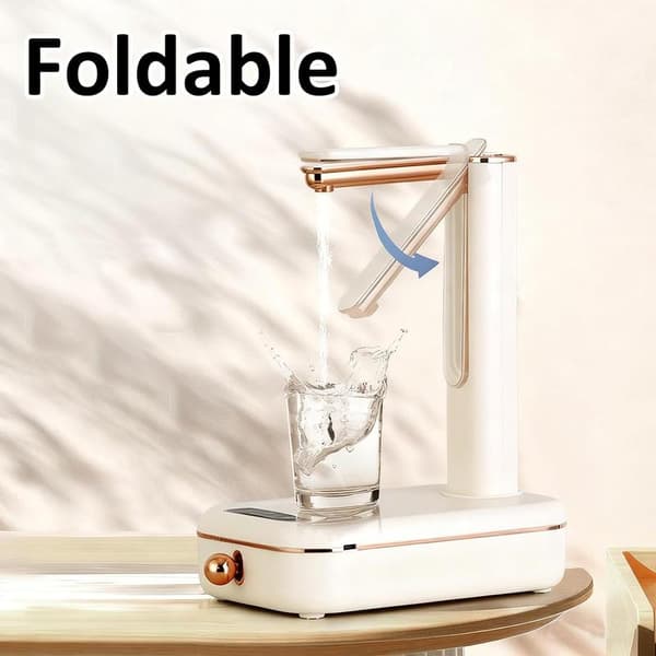 Electric Water Dispenser, Water Bottle Pump, USB Charging, Automatic Drinking Water Pump, Camping, School, Office, Home (White)