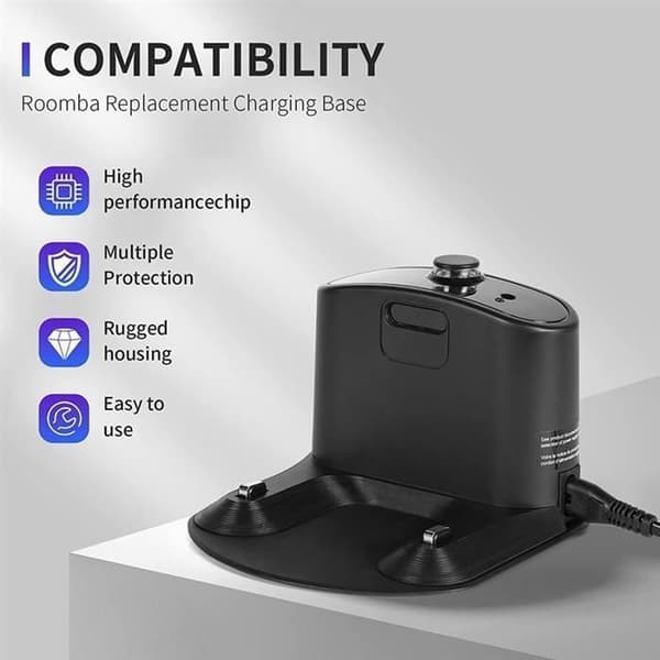 Opladerdock til IRobot Roomba E5 E6 I1 I3 I4 I6 I7 I8 500 600 700 800 900-serien EU-opladningsbase