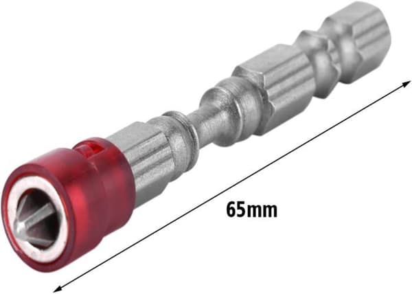Skrutrekkerbits, 65 mm S2 magnetisk stål Phillips hode PH2 skrutrekkeradapter med magnet og dybdestopp + PH2 bit