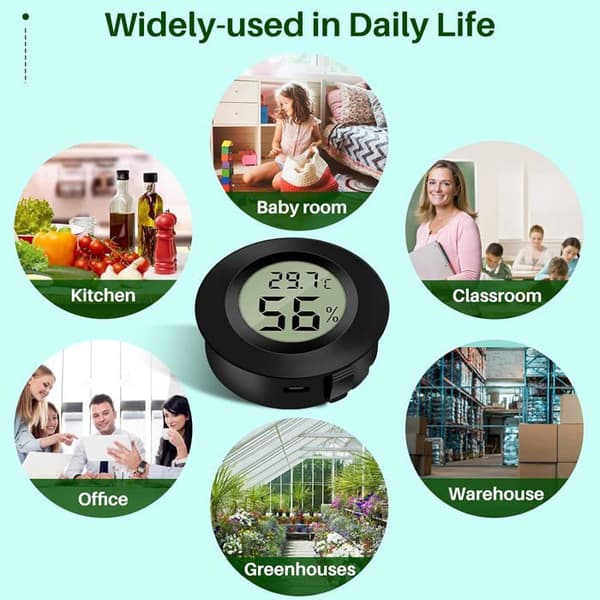 Mini digital LCD-termometer hygrometer -50~70℃ (3 st)